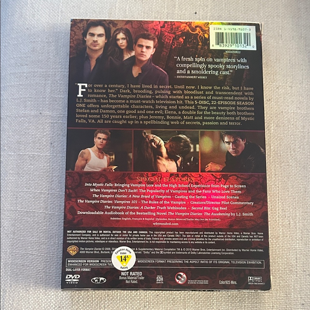 The Vampire Diaries Complete First Season DVD - Picture 2 of 2